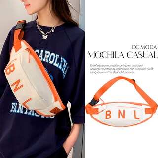 Foto 4 | Foto 4 | Bolso Riñonera De Moda Multifuncional Casual Cangurera Naranja