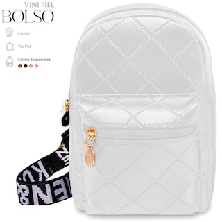 Foto 2 | Foto 2 | Bolso Bandolera Para Mujer Impermeable Vini Piel Blanco