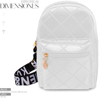 Foto 4 | Foto 4 | Bolso Bandolera Para Mujer Impermeable Vini Piel Blanco