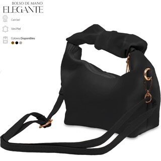 Foto 2 | Foto 2 | Bolso de Mano Tipo Piel Elegante Casual Negro para Mujer