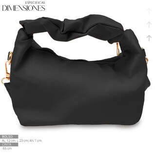 Foto 3 | Foto 3 | Bolso de Mano Tipo Piel Elegante Casual Negro para Mujer