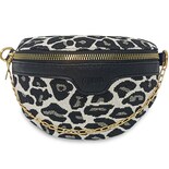 Bolso Bandolera de Hombro con Cadena de Metal Leopardo para Mujer