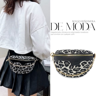 Foto 5 | Foto 5 | Bolso Bandolera Shendy Vendy Leopardo con Cadena de Metal para Mujer