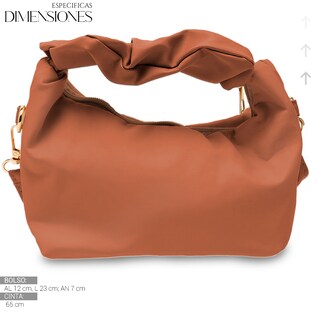 Foto 3 | Foto 3 | Bolso de Mano Tipo Piel Elegante Casual Marrón para Mujer
