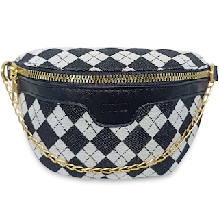 Foto 1 | Foto 1 | Bolso Bandolera De Un Hombro Shendy Vendy Con Cadena De Metal Para Mujer Rombo Negro