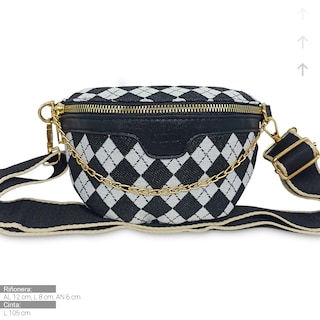 Foto 4 | Foto 4 | Bolso Bandolera De Un Hombro Shendy Vendy Con Cadena De Metal Para Mujer Rombo Negro