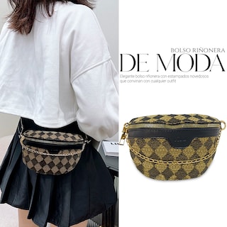 Foto 5 | Foto 5 | Bolso Bandolera De Un Hombro Shendy Vendy Con Cadena De Metal Para Mujer Rombo Café