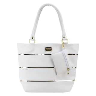 Foto 2 | Foto 2 | Bolso Para Dama Blanco Dapra Oro Sintetico Valeria Nueva Imagen