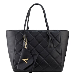 Foto 1 | Foto 1 | Bolso Para Dama Negro Capitonado Cuadros Sintetico Abigail Nueva Imagen