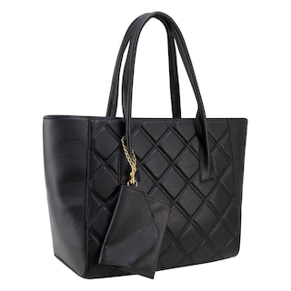 Foto 2 | Foto 2 | Bolso Para Dama Negro Capitonado Cuadros Sintetico Abigail Nueva Imagen