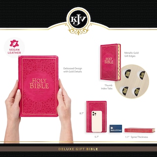 Foto 3 | Foto 3 | Bible Christian Art Gifts Kjv Santa Biblia, Tamaño Estándar, Rosa - Venta Internacional.