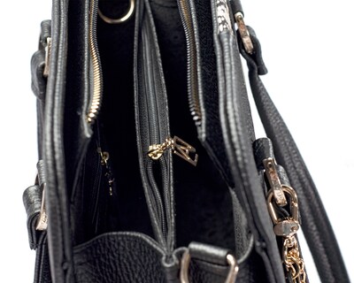 Foto 5 | Foto 5 | Bolso Tote A Ángelozano De Piel Vacuna Con Telar Étnico, Modelo Camila