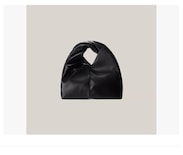Bolso Nudo De Cuero Arrugado Forma Nube Estilo Hobo Mujer Negro Xtellar