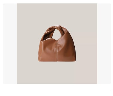 Foto 1 | Foto 1 | Bolso Nudo De Cuero Arrugado Forma Nube Estilo Hobo Mujer Bordó Xtellar