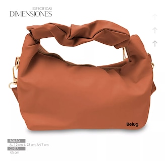 Foto 3 | Foto 3 | Bolso De Mano Belug Tipo Piel Para Mujer Marron