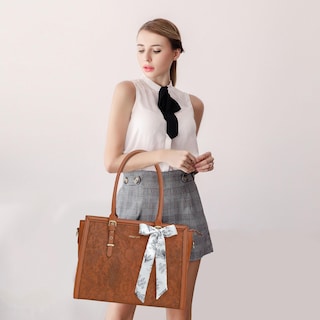 Foto 6 | Foto 6 | Bolsa Mosiso Para Portátil, Piel Sintética, 17 A 17,3 Pulgadas, Para Mujer, Color Marrón - Venta Internacional.