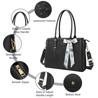 Foto 3 | Foto 3 | Bolsa Mosiso Para Ordenador Portátil, Piel Sintética, 17-17,3 Pulgadas, Para Mujer, Color Negro - Venta Internacional.