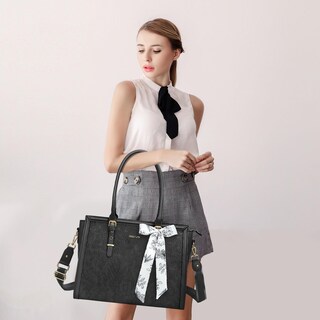 Foto 6 | Foto 6 | Bolsa Mosiso Para Ordenador Portátil, Piel Sintética, 17-17,3 Pulgadas, Para Mujer, Color Negro - Venta Internacional.