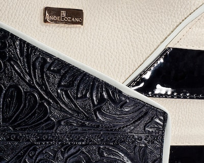 Foto 7 | Foto 7 | Bolso Tote A Ángelozano De Piel Vacuna Con Franjas, Color Negro, Modelo Florentina
