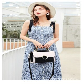 Foto 2 | Foto 2 | Bolso De Hombro Para Mujer, Bolso De Gran Capacidad Belug, Negro/blanco
