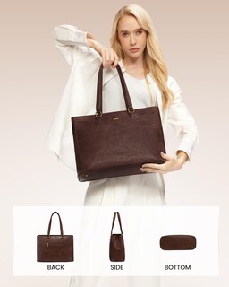 Foto 6 | Foto 6 | Bolsa Para Portátil Lovevook, Bolso De Trabajo Vintage De Piel De 15.6 Pulgadas Para Mujer - Venta Internacional.