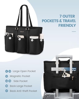 Foto 3 | Foto 3 | Bolsa De Mano Para Portátil Lovevook Para Mujer, Trabajo, Impermeable, 15.6 Pulgadas - Venta Internacional.