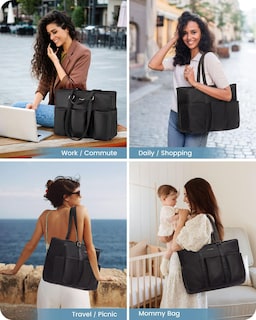 Foto 6 | Foto 6 | Bolsa De Mano Para Portátil Lovevook Para Mujer, Trabajo, Impermeable, 15.6 Pulgadas - Venta Internacional.