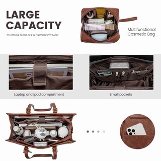 Foto 4 | Foto 4 | Bolsa Para Portátil Lovevook Vintage De Piel De 17.3 Pulgadas Para Mujer - Venta Internacional.