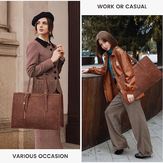 Foto 6 | Foto 6 | Bolsa Para Portátil Lovevook Vintage De Piel De 17.3 Pulgadas Para Mujer - Venta Internacional.