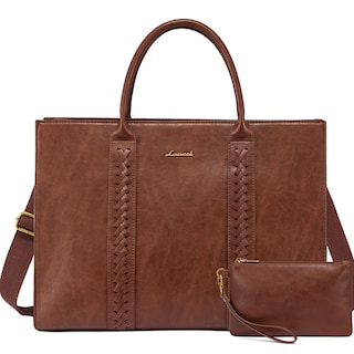 Foto 1 | Foto 1 | Bolsa De Mano Para Portátil Lovevook, Piel Vintage De 15.6 Pulgadas, Marrón - Venta Internacional.