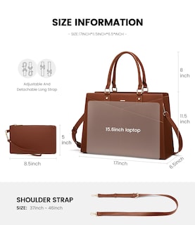 Foto 5 | Foto 5 | Bolsa De Mano Para Portátil Lovevook, Piel, Oficina De Negocios, 15.6 Pulgadas, Ceja - Venta Internacional.