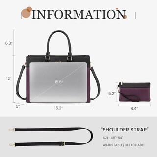 Foto 2 | Foto 2 | Funda Para Portátil Lovevook Para Mujer, 15.6 Pulgadas, Piel Impermeable, Color Morado - Venta Internacional.