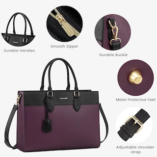 Foto 5 | Foto 5 | Funda Para Portátil Lovevook Para Mujer, 15.6 Pulgadas, Piel Impermeable, Color Morado - Venta Internacional.