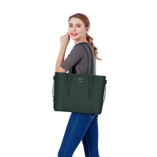 Foto 5 | Foto 5 | Bolsa Mosiso De Piel Sintética Para Portátil Para Mujer De 17 A 17 Pulgadas, Color Verde - Venta Internacional.