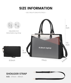Foto 3 | Foto 3 | Bolso De Mano Para Ordenador Portátil Lovevook De Piel Y Oficina De Negocios Para Mujer - Venta Internacional.