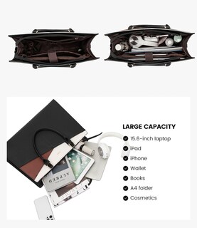Foto 5 | Foto 5 | Bolso De Mano Para Ordenador Portátil Lovevook De Piel Y Oficina De Negocios Para Mujer - Venta Internacional.