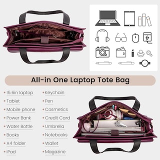 Foto 2 | Foto 2 | Bolsa Para Portátil Lovevook Para Mujer De 15.6 Pulgadas, Piel Impermeable - Venta Internacional.