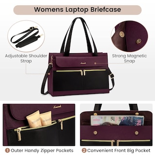 Foto 4 | Foto 4 | Bolsa Para Portátil Lovevook Para Mujer De 15.6 Pulgadas, Piel Impermeable - Venta Internacional.