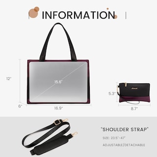 Foto 6 | Foto 6 | Bolsa Para Portátil Lovevook Para Mujer De 15.6 Pulgadas, Piel Impermeable - Venta Internacional.
