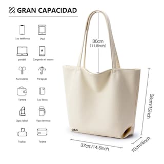 Foto 2 | Foto 2 | Bolso Mano Mujer Alta Capacidad Lab.g Creamy White