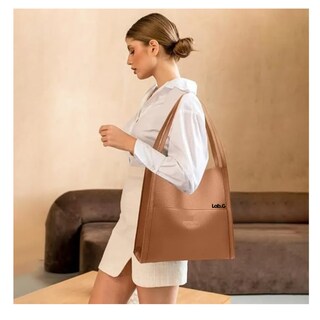 Foto 4 | Foto 4 | Bolso Para Mujer De Cuero Bolsa Tote Lab.g Café