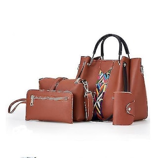 Foto 4 | Foto 4 | Set De Bolsos Huoguo De 4 Piezas Para Mujer En Color Rosa - Venta Internacional.