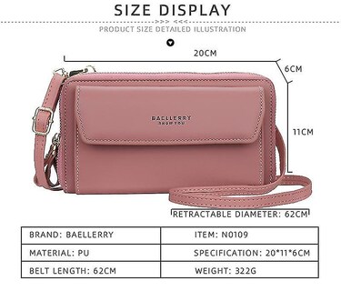 Foto 2 | Foto 2 | Bolso De Mano Huoguo Bolso De Hombro Para Mujer Rosa Oscuro - Venta Internacional.