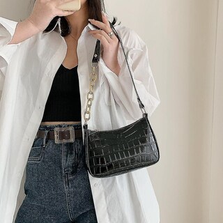 Foto 2 | Foto 2 | Bolsos De Mano Huoguo De Piel Sintética Con Estampado De Cocodrilo Para Mujer - Venta Internacional.