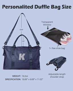 Foto 5 | Foto 5 | Bolsa De Viaje Vogewood Initial Personalizada Weekender Para Niños - Venta Internacional.