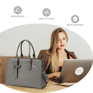 Foto 5 | Foto 5 | Bolsa Para Portátil Topdesign De Piel Sintética Impermeable De 15 6 Pulgadas Negra - Venta Internacional.