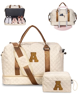 Foto 1 | Foto 1 | Bolsa De Viaje Personalizada Con Letras Vogewood Para Fin De Semana Y Paquete De Zapatos - Venta Internacional.
