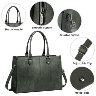 Foto 4 | Foto 4 | Funda Para Portátil Lovevook Para Mujer De 15 6 Pulgadas Con Puerto Usb Color Verde Oscuro - Venta Internacional.