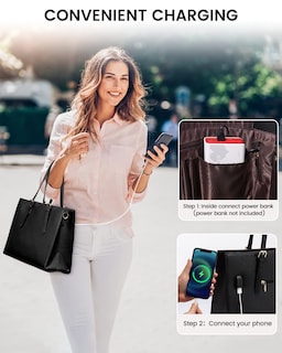 Foto 5 | Foto 5 | Bolsa Para Portátil Lovevook Fashion Computer Tote 15.6 Pulgadas Negra Para Mujer - Venta Internacional.
