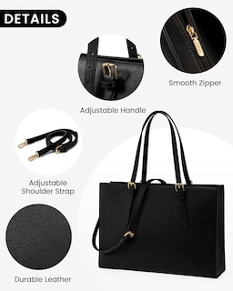 Foto 7 | Foto 7 | Bolsa Para Portátil Lovevook Fashion Computer Tote 15.6 Pulgadas Negra Para Mujer - Venta Internacional.